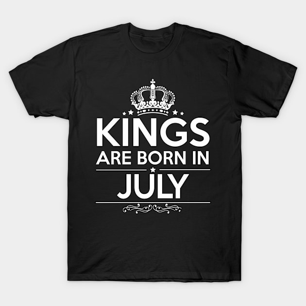KINGS ARE BORN IN JULY T-Shirt by centricom